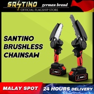 SANTINO Mini Chainsaw 4/6 Inch Cordless Electric Portable Chainsaw Rechargeable Li-ion Battery