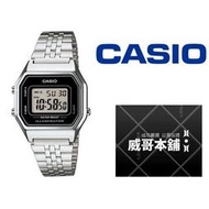 【威哥本舖】Casio台灣原廠公司貨 LA-680WA-1D 復古型淑女電子錶 LA-680WA