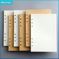 PENJIPH 80Sheets Notebook Refill Paper, A5/A6/A7 Horizontal Line/Blank Loose Leaf Paper, Simple Kraf