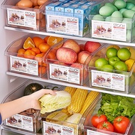 AT-🌞Food Grade Transparent Crisper Kitchen Drawer-Styled Uncovered Storage Box Vegetable Eggs Finishing Box Refrigerator