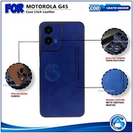 Motorola Moto G45 Moto G34 Softcase Luxury Plain Leather Casing