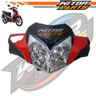 Batok Depan + Reflektor Supra X 125 Batman Merah / Batok Depan Supra X 125 New Batman Set Plus Lampu