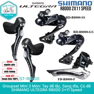 Groupset Mini Bicycle 3 Piece: Swingarm, Disc Shifter, SHIMANO ULTEGRA R8000 2x11 Speed Derailleur -