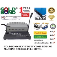 GOLD BOND HEAVY DUTY COMB BINDING MACHINE GBB 2088 FULL METAL heavy duty machine, comb binder