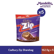 [Bundle of 5] Cadbury Zip Original Chocolate Wafer Bar Sharebag (160g)