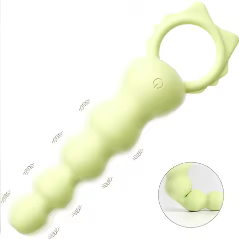 14CM Vibrating Anal Beads Butt Plug for Men Women Anal Vibrator Prostate Massager Anal Balls Men Sof