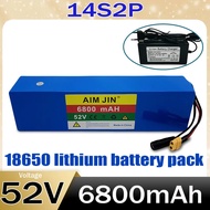 14S2P 52V 6800mAh Rechargeable Battery Pack 18650 Li-ion ,  Large Capacity for Bicycles, Scooters, M