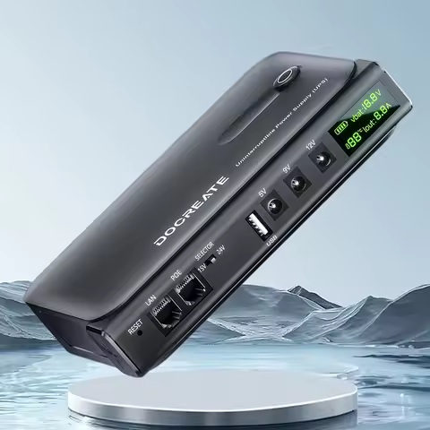Mini UPS Battery Backup Without Battery UPS Backup Battery Power Supply Supports 5V/9V/12V for Route