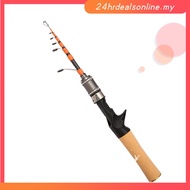 【HRDEAL】1.5m Spinner Casting telescopic carbon Fishing Rod UL Horse Mouth Rod 2-6lb