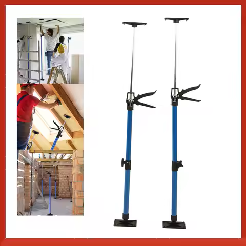 2Pcs Cabinet Support Extension Pole with 4 Plate Hanging Cabinet Extendable Telescopic Support Rod 5