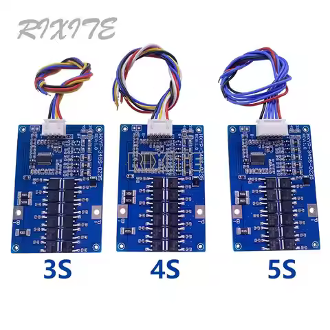 3S/4S/5S 35A 12.6V 16.8V 21V Li-ion Lithium Battery BMS 18650 Charger Protection Board With Balanced