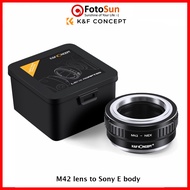 K&F Concept manual lens adapter to Sony E mount body - M39, M42, Nikon F, Pentax K