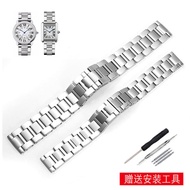 Original Alternative Cartier London tank watch chain for men and women folding buckle stainless steel watch strap 20 22 23MM silver