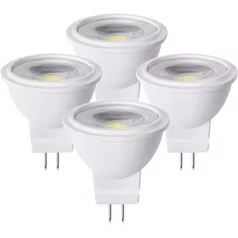 4x MR11 GU4 LED Light Bulb AC/DC12V 120V 230V Dimmable 3W 3000K 4000K 6000K Mini Bi-pin Light 30W Ha