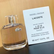 🇫🇷Lacoste Eau de Lacoste L.12.12 Pour Elle Elegant EDT拉科斯特鱷魚之水女士淡香水 90ml "tester"