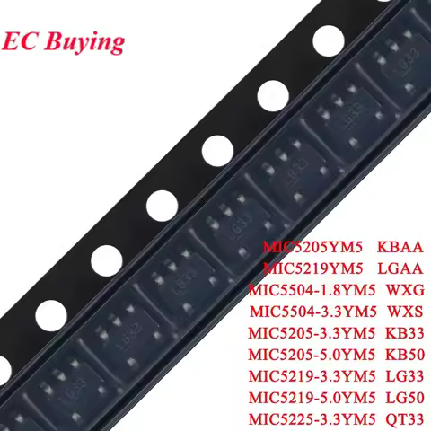 10pcs MIC5205 MIC5219 MIC5504 MIC5205 MIC5225 MIC5219-3.3YM5 LG33 MIC5219-5.0YM5 LG50 MIC5504-1.8YM5