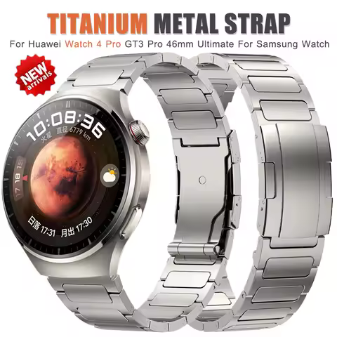22mm Titanium Strap for Huawei Watch 4 4 Pro GT4 GT5 Pro 46mm Luxury Titanium Band for Oneplus Watch