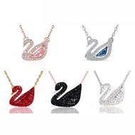 Diamond Swan Necklace Black Diamond Pendant necklace Black Clavicle Chain Red Necklace