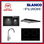 Fujioh Induction Hob FH-ID5120 + Fujioh Slimline Hood FR-MS1990R + Blanco Naya 8 Silgranit Sink + Blanco Mida XL Sink