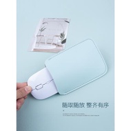 便攜蘋果無線鼠標收納包Magic Mouse2代1保護套數碼創意配件袋牛皮imac藍牙鼠標袋鼠標包鼠標套mac防刮花輕薄