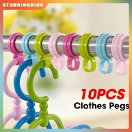 10Pcs Windproof Clothes Pegs Drying Clothes Buckles Hanger Windproof Hook Laundry Hook Clip Plastic Hanger Windproof Buckles stu