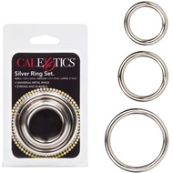 CalExotics Silver Cock Ring Set