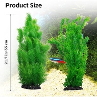 kathson Aquarium Plants Plastic Realistic Tall Fish Tank Plant Decorations Seaweed Fish Tank Decor A