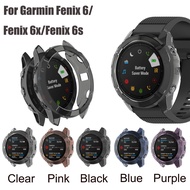 Ultra Thin Soft TPU Cover Case for Garmin Fenix 6/6X/6S Clear Protector Shell Frame for Garmin Fenix6/6x/6s Smart Watch