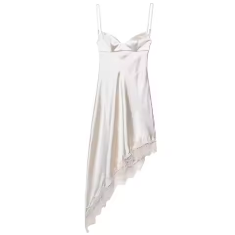 Ele Lace Off-oulder Gown New Autumn 2025 Women's Faion Sensation Silk Satin Feel Dr Casual Scene Sve