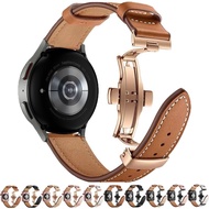 [HOT JUXXKWIHGWH 514] 20มิลลิเมตร22มิลลิเมตรหนังวงสำหรับ Samsung Galaxy นาฬิกา5/4 40มิลลิเมตร44มิลลิเมตรที่ใช้งาน2ผีเสื้อหัวเข็มขัดสร้อยข้อมือ Galaxy Watch 5 Pro 45มิลลิเมตรสาย