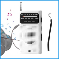 Am Fm Radio Portable Am Fm Radio with Best Reception Clear Dial Earphone Jack Wrist Strap and Lanyard Small Gifts hjusg
