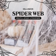 Artificial Spider Web with Fake Spider Stretchy Cotton Spider Web Halloween Party House Decoration P