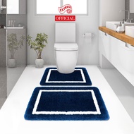 พรมชุดห้องน้ำSTELLAR 2ชิ้น 45x70cm+พรมตัวU 50x60cm หนานุ่ม16-30 mm กันลื่น ซับน้ำ ซักได้ แห้งไว