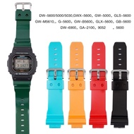 Resin Strap for Casio G-SHOCK DW-5600/5000/5030 DW-6900 GW-M5610 GA-2100 Replacement Glossy Silicone