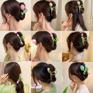 Much Style Big Size Gentle Tulip Hair Clip Enamel Hair Clips Hair Pin Hair Extension Clamp Hair Acce