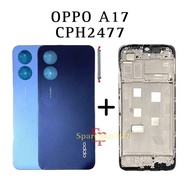 Casing Housing Kesing Full Set OPPO A17 CPH2477 | BackDoor Back Cover + LCD Frame A17