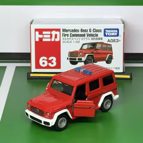 Takara Tomy Tomica No.63 Aisa Version Mercedes Benz G-Class Fire Command Vehicle Alloy Car Vehicle D