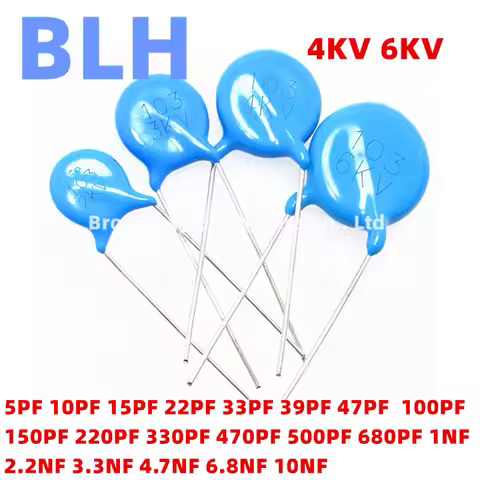 20PCS High pressure ceramics capacitors 4KV 6KV 4000V 6000V 5PF 10PF 15PF 22PF 33PF 39PF 47PF 100PF 