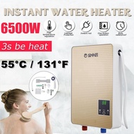 6500W 3S Instant Hot Electric Hot Water Heater Tankless Instant Boiler Bathroom Shower Set Thermostat Safe Intelligent