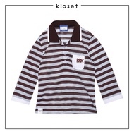 Kloset Design K-Striped Polo Top (LS2-25-T009) Classic Minimalist Striped Shirt