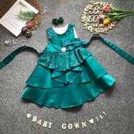 BST 1yr - 6Yr  Baby Girl Dresses Gown Lace Layer Princess Dress Baju Budak Perempuan Gaun Budak free