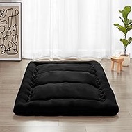 PPOLCA Japanese Floor Mattress, Twin Futon Mattress, Foldable Tatami Mattress Camping Mat for Adults, Kids, Guest Room, Black