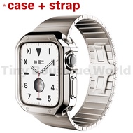 Mecha Soft TPU Watch Case + Band เข้ากันได้กับ Apple Watch 3 2 1 42มม. 38มม. สายสแตนเลส + ฝาครอบสำหร