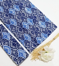 Kain Batik Cap Garutan Warna Biru