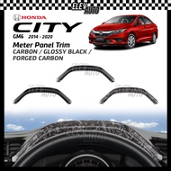 Honda City GM6 2014 - 2020 Meter Panel Trim Carbon Black Interior Accessories 2015 2016 2017 2018 20