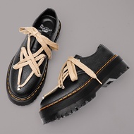 Dr. Martens รองเท้าผู้ชายหนังแท้ลายลิ้นจี่รองเท้าบู๊ตห้าดาวชี้หนาสำหรับผู้หญิง
