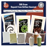 DaVinci Gourmet Frappease Powder 500g Neutral Frappease/Bellagio Sipping Chocolate 500g/Matcha Powde
