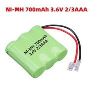 3.6V 700mAh 2/3AAA Rechargeable Ni-MH Battery Pack Group Universal Connectors 700mAh 3*2/3AAA Cells 