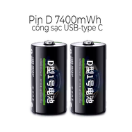 Pin đại sạc cổng USB Doublepow size D 1.5V 9000mWh / 7400mWh Pin Sạc LR20 Cho Bếp Ga Đèn Pin Thiết B