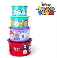 Tupperware one touch container tsum tsum 4pcs/set with box